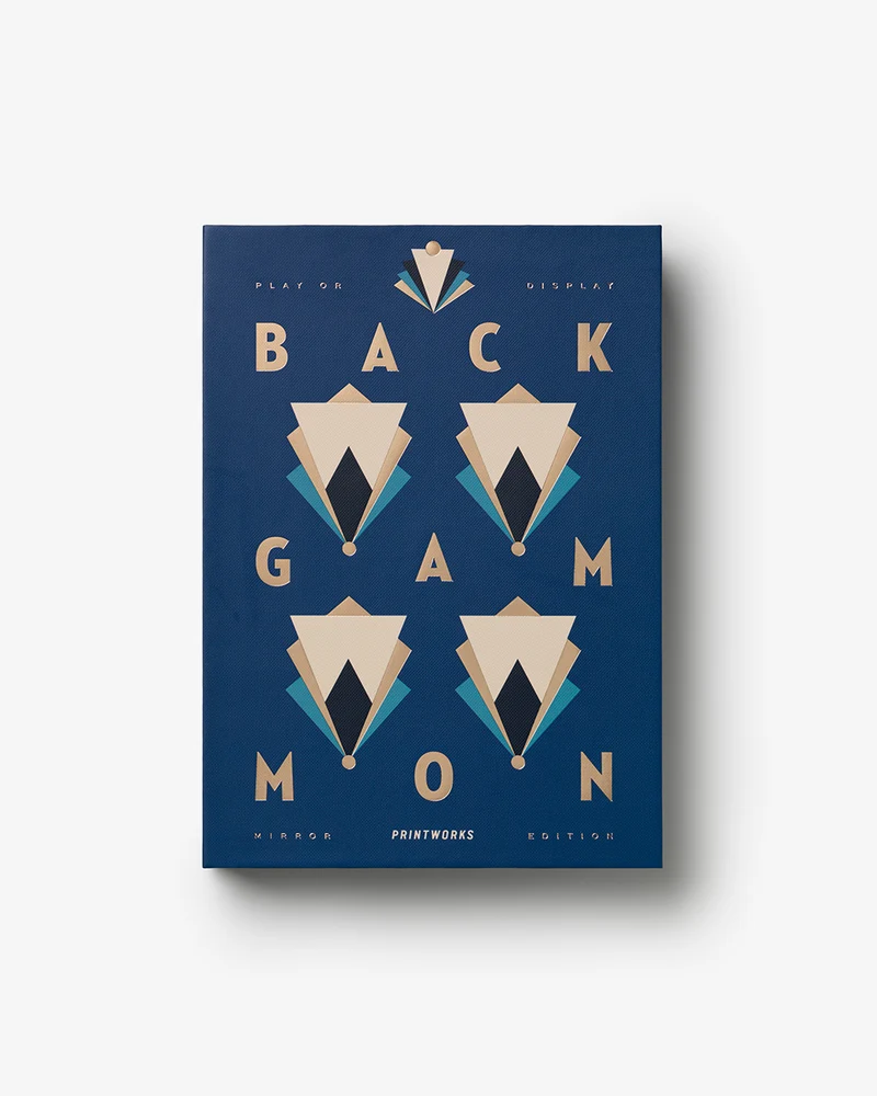Art Of Backgammon Mirror, Dark Blue/Copper