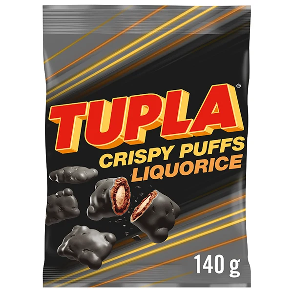Tupla Crispy Puffs Liquorice makeinen 140g
