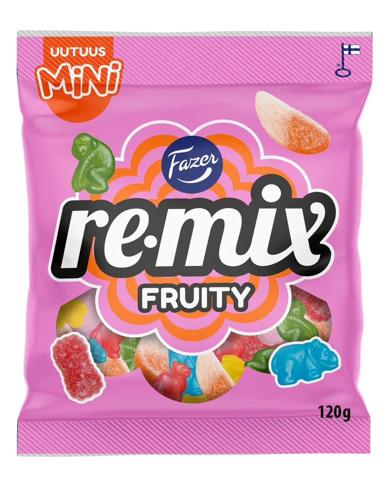 Fazer Remix Mini Fruity karkkipussi 120g