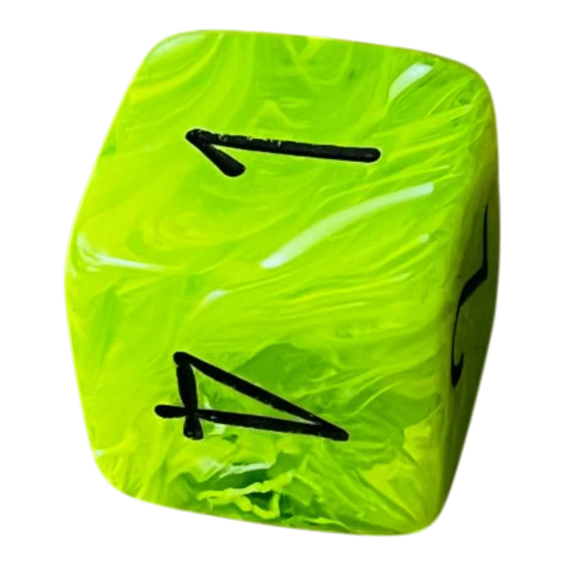 Chessex Vortex Mega‑Hedral Bright Green/black W6