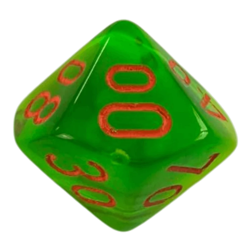 W10-0 Chessex Gemini Plasma Green/Teal/Orange