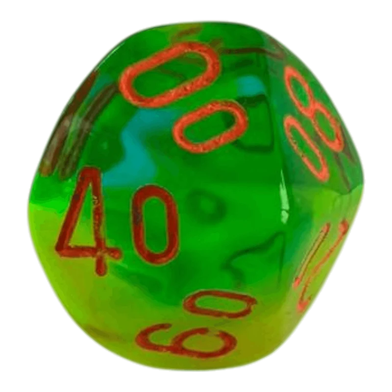 W10-0 Chessex Gemini Plasma Green/Teal/Orange