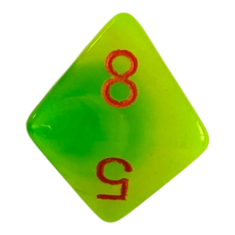 W8 Chessex Gemini Plasma Green/Teal/Orange