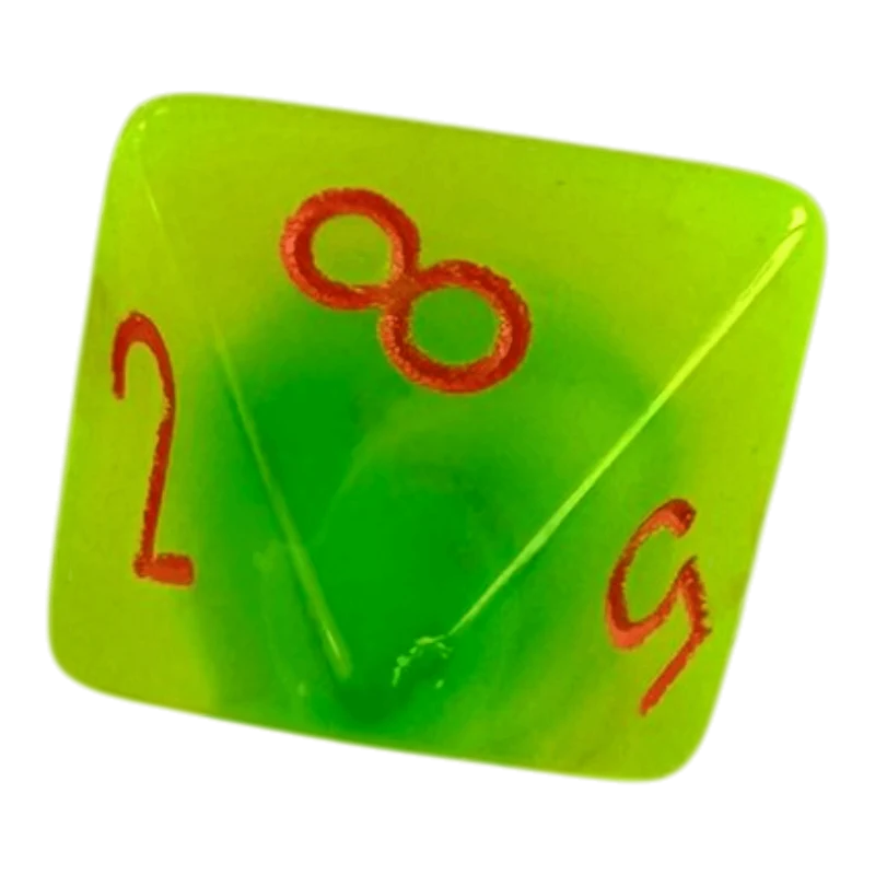 W8 Chessex Gemini Plasma Green/Teal/Orange