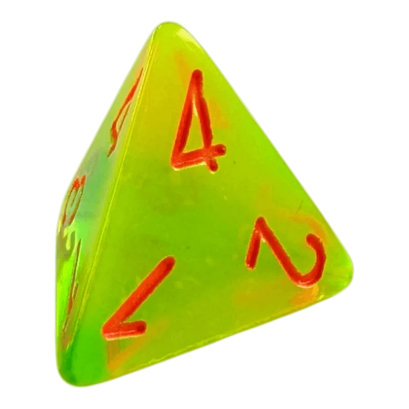 W4 Chessex Gemini Plasma Green/Teal/Orange