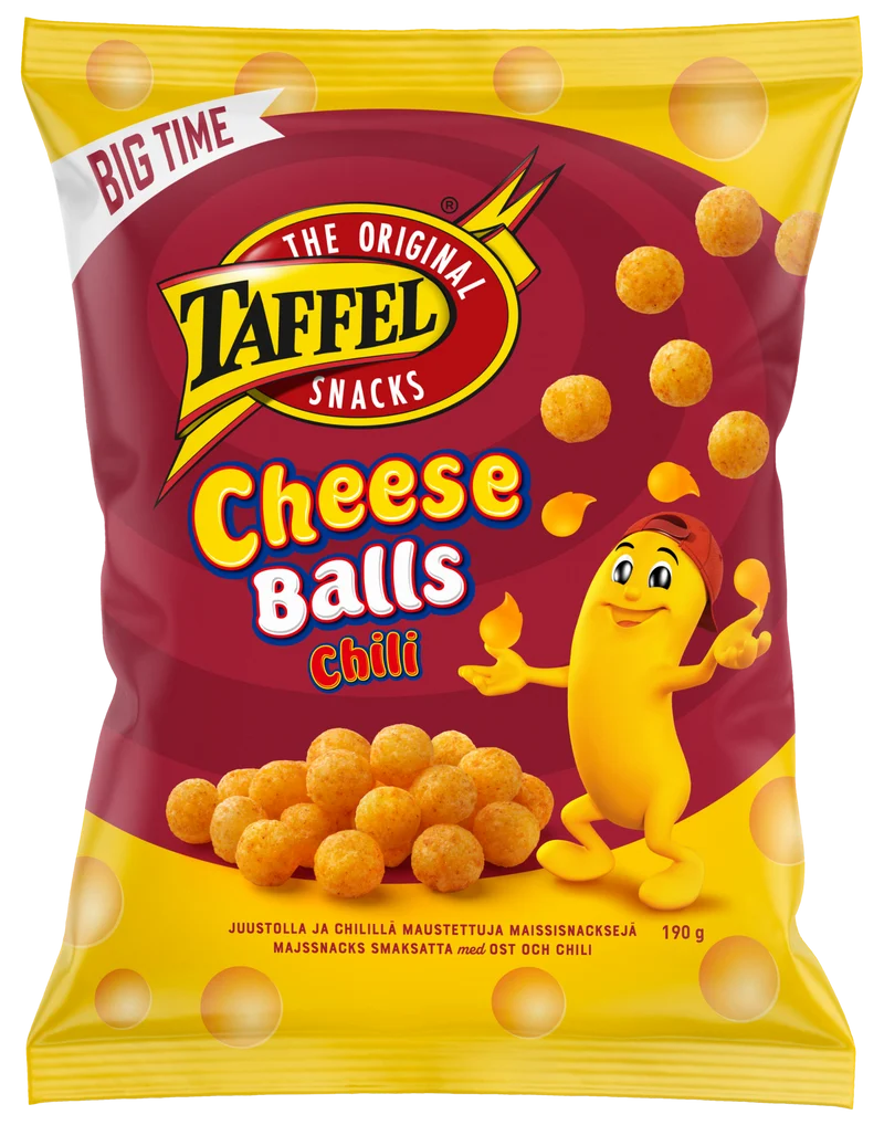 Taffel Cheese Balls chili maustettu juustosnacks 190g