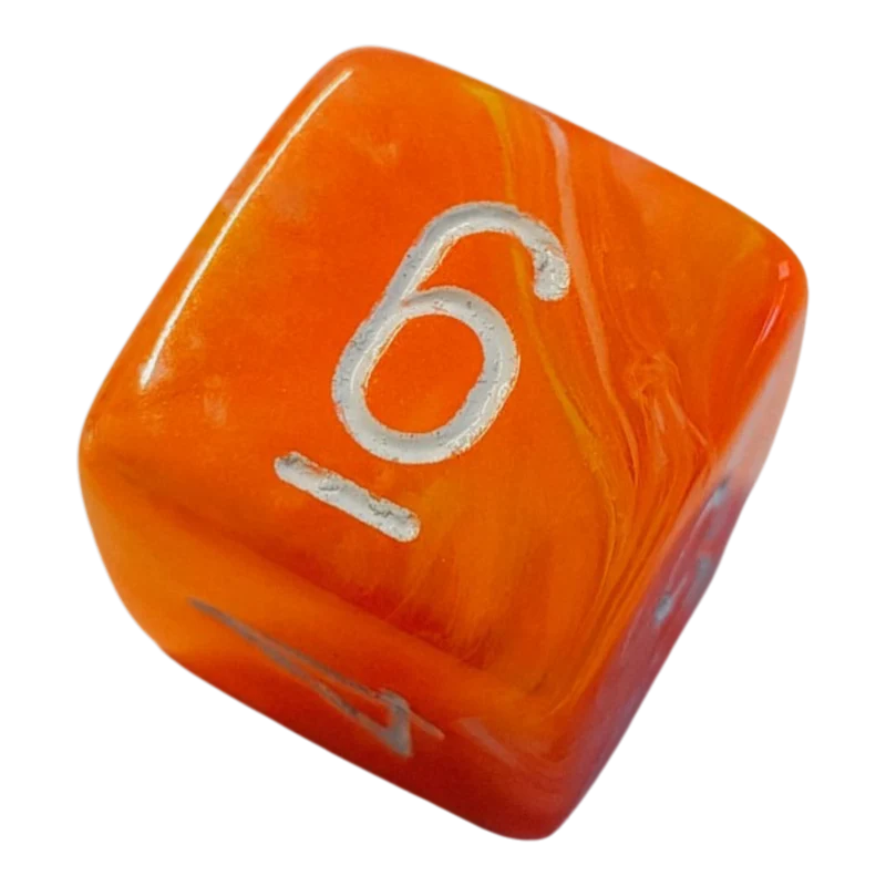 Chessex Mega‑Hedral - Festive Dahlia/white Dice Set (20mm)