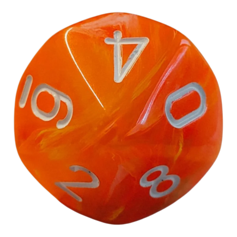 Chessex Mega‑Hedral - Festive Dahlia/white Dice Set (20mm)