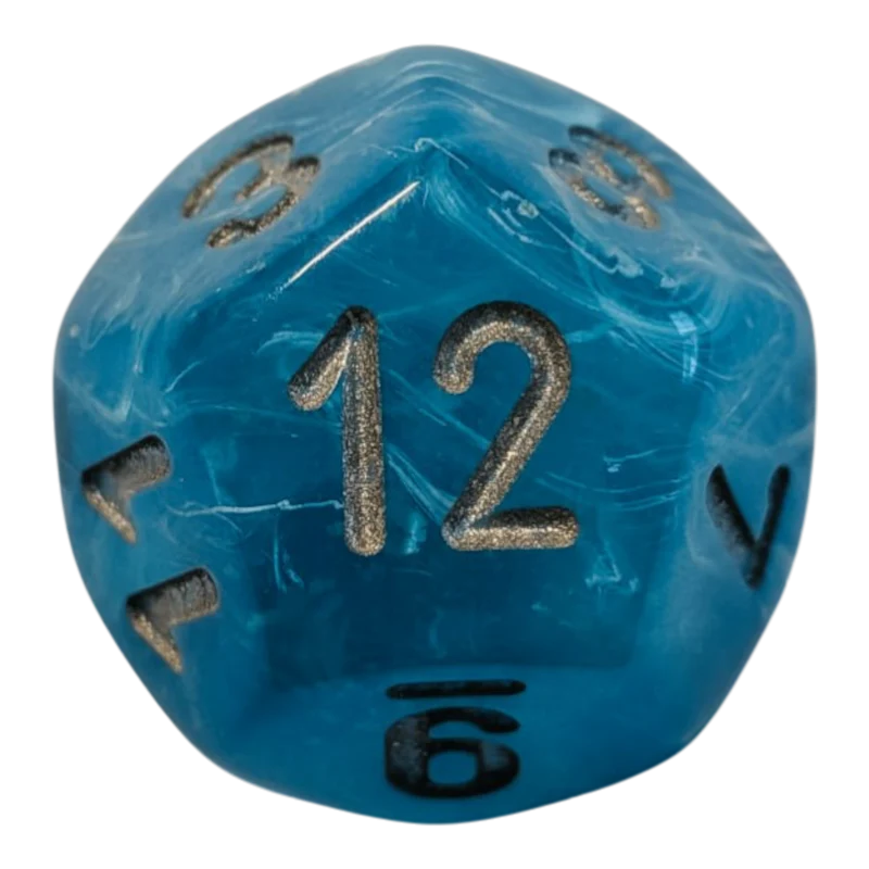 Chessex Mega‑Hedral - Luminary Sky/silver Dice Set (20mm)