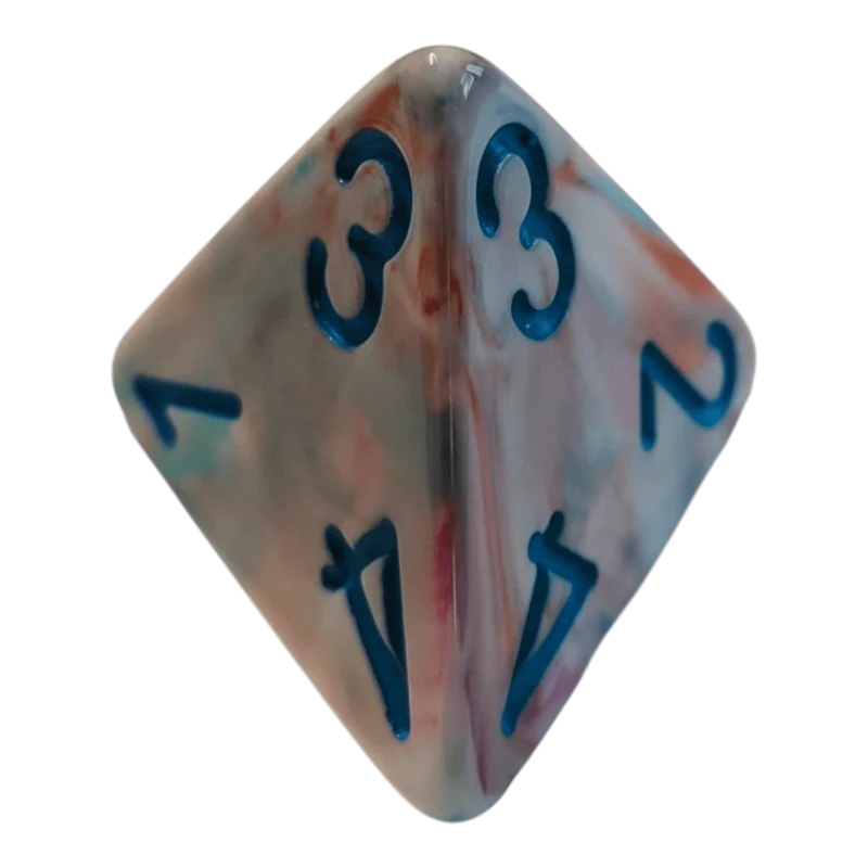 Chessex Mega‑Hedral - Festive Pop Art/blue Dice Set (20mm)