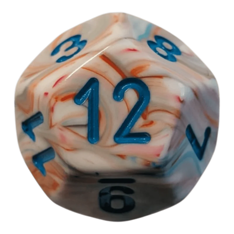 Chessex Mega‑Hedral - Festive Pop Art/blue Dice Set (20mm)
