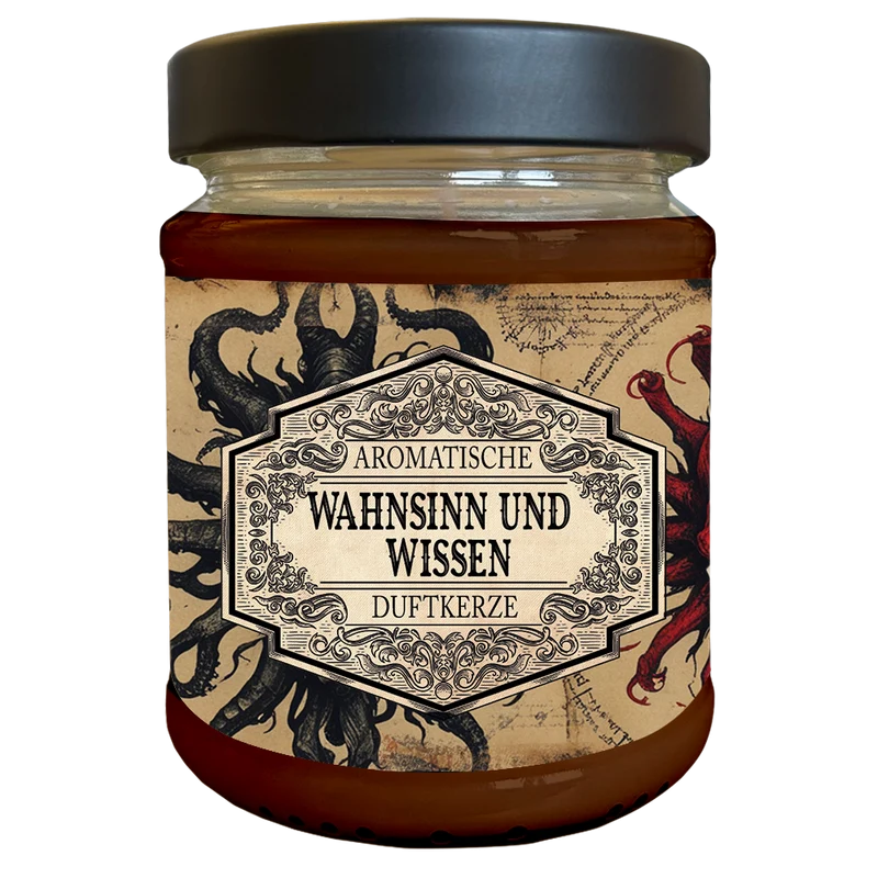 Duftkerze Wahnsinn & Wissen mit Überraschungswürfel