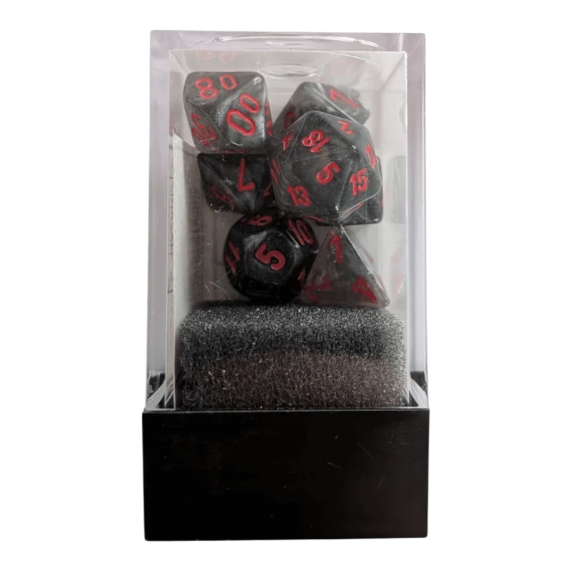Chessex Velvet Black/red 7er MINI Set