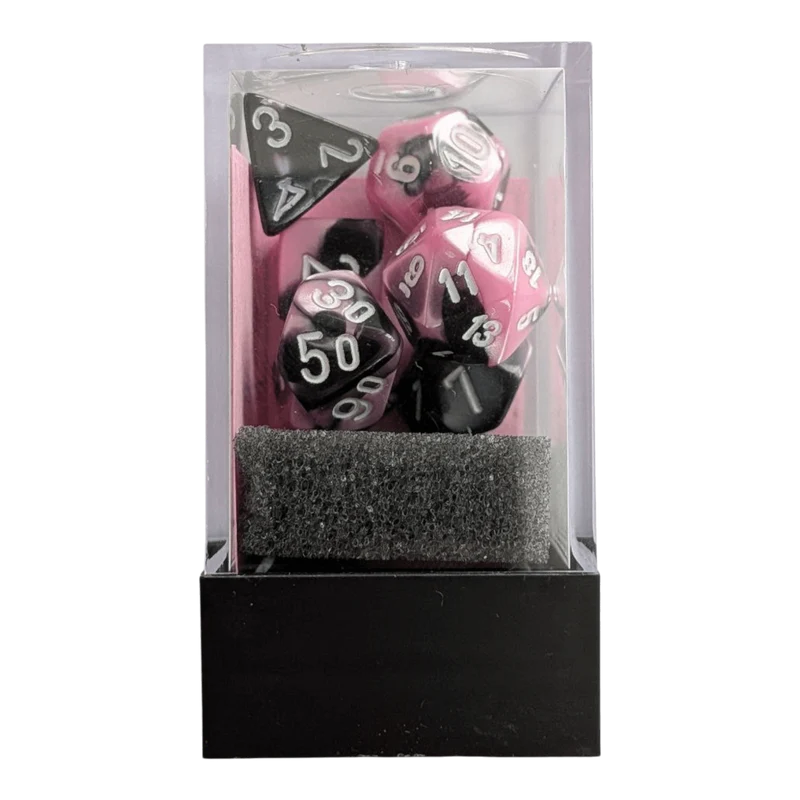 Chessex Gemini Black-Pink/white 7er MINI Set