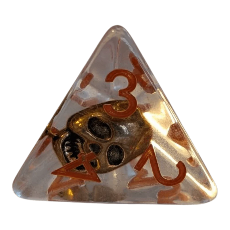 Totenkopf Würfel – Skull Dice Transparent (7er Set)
