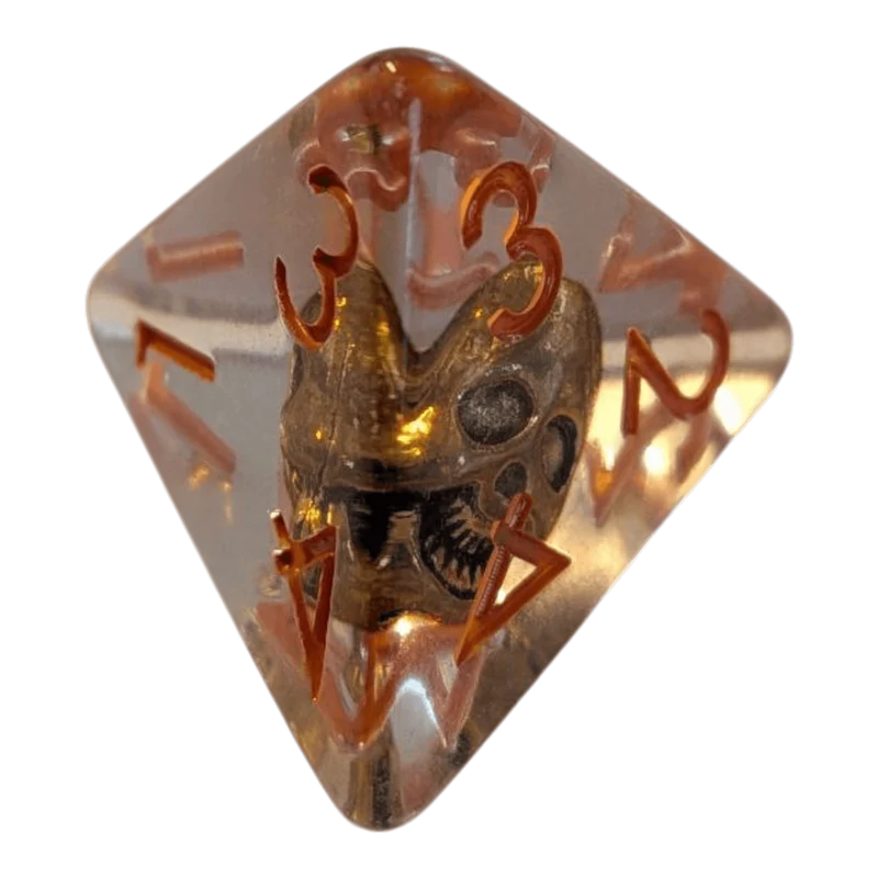 Totenkopf Würfel – Skull Dice Transparent (7er Set)