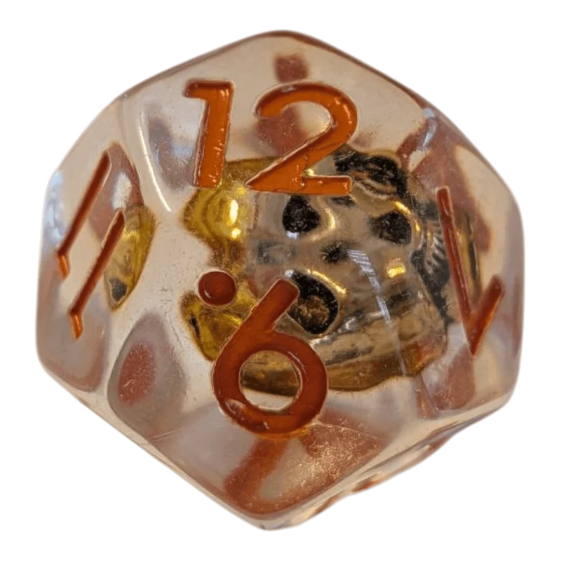 Totenkopf Würfel – Skull Dice Transparent (7er Set)