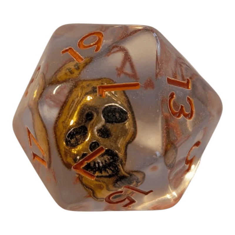 Totenkopf Würfel – Skull Dice Transparent (7er Set)