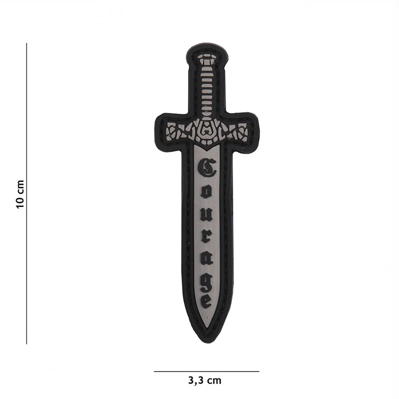 Patch 3D PVC Courage Mut Schwert