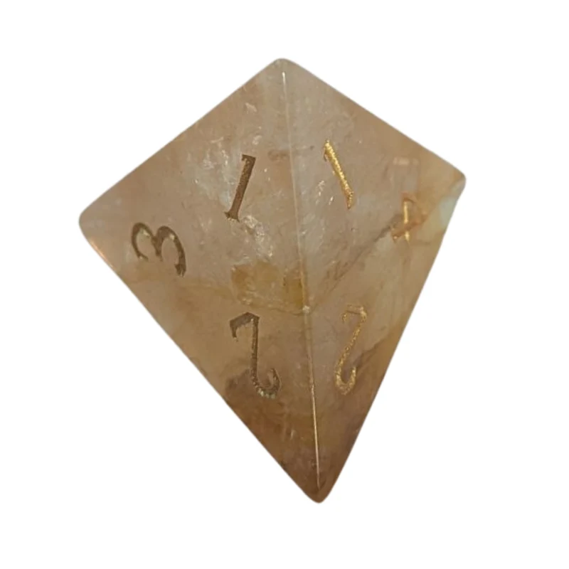 Golden Citrine Dice – Würfelset | Gelb, Honig & Gold