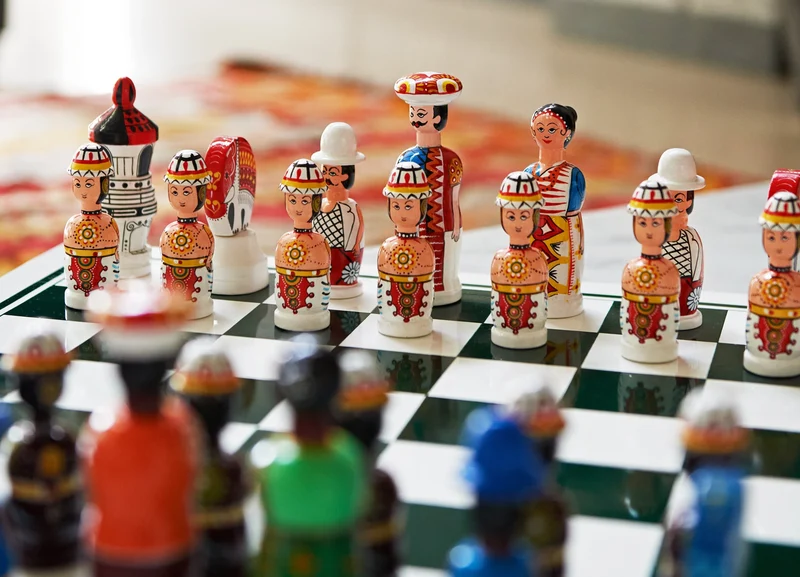 Handgefertigtes Schachspiel