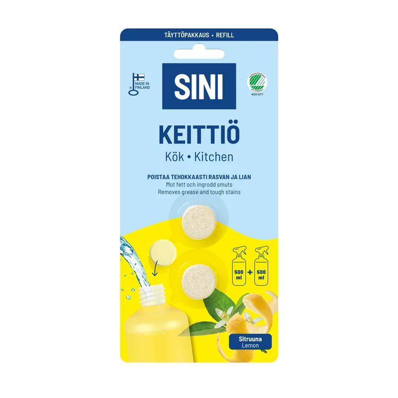 SINI keittiöpuhdistusaine täyttöpakkaus - 2 tablettia