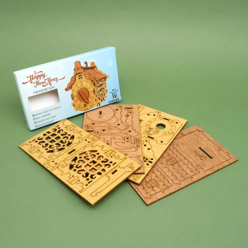 HAPPY NEW YEAR - Tree Puzzle Box