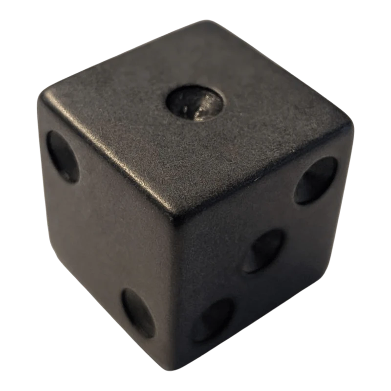 Schwarzer W6 aus Kunststoff (mit Punkten)