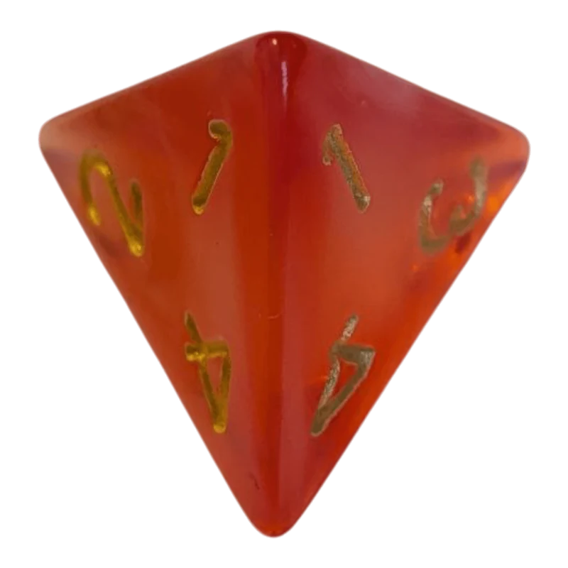 Rotes Würfelset – Matt/Transparent mit Nebeloptik (7er Set)