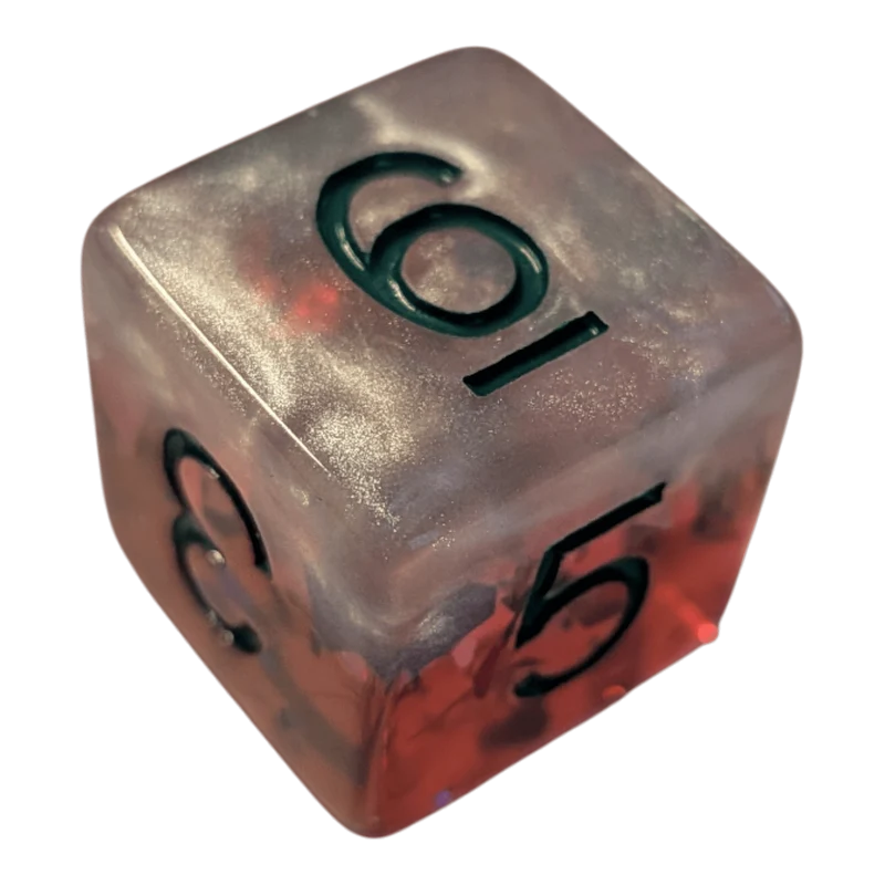Transparentes Rot Perlmutt Weiß 7er Set
