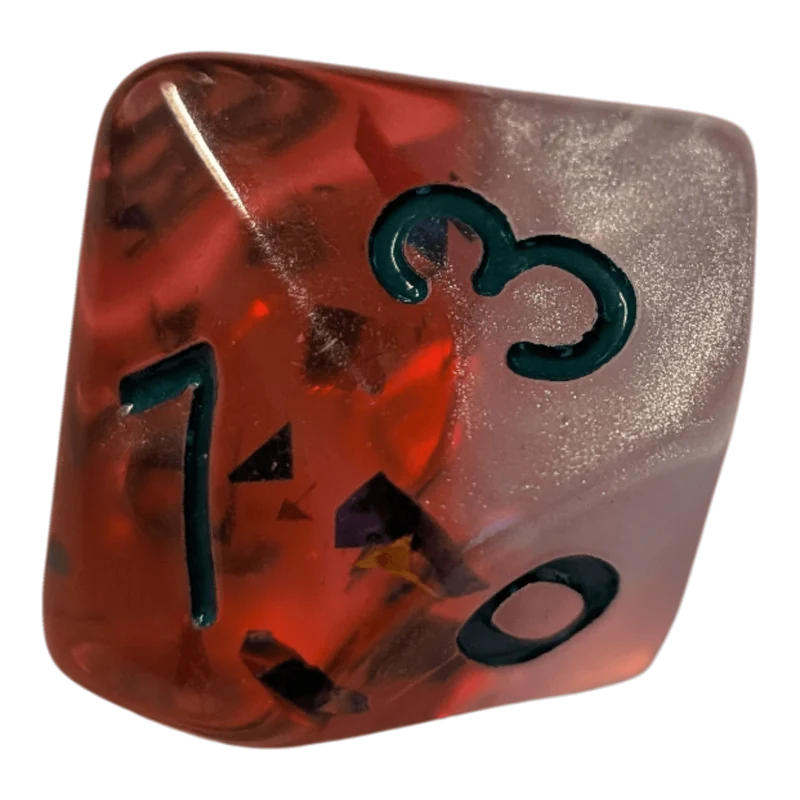 Transparentes Rot Perlmutt Weiß 7er Set