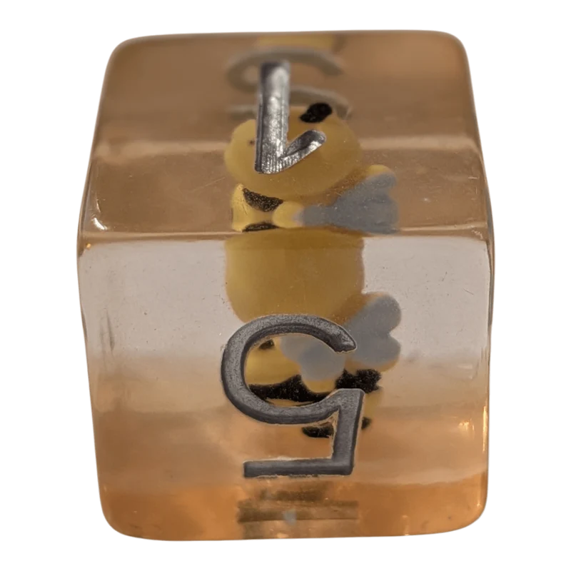 Funkelndes Bienen Würfelset – Bee Dice Transparent (7er Set)