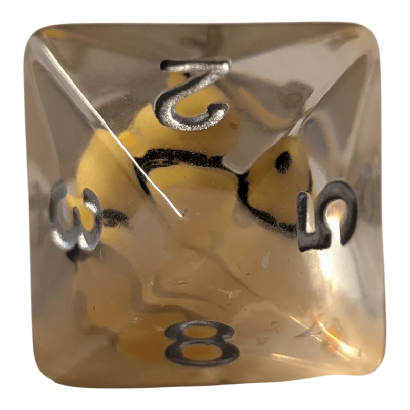 Funkelndes Bienen Würfelset – Bee Dice Transparent (7er Set)