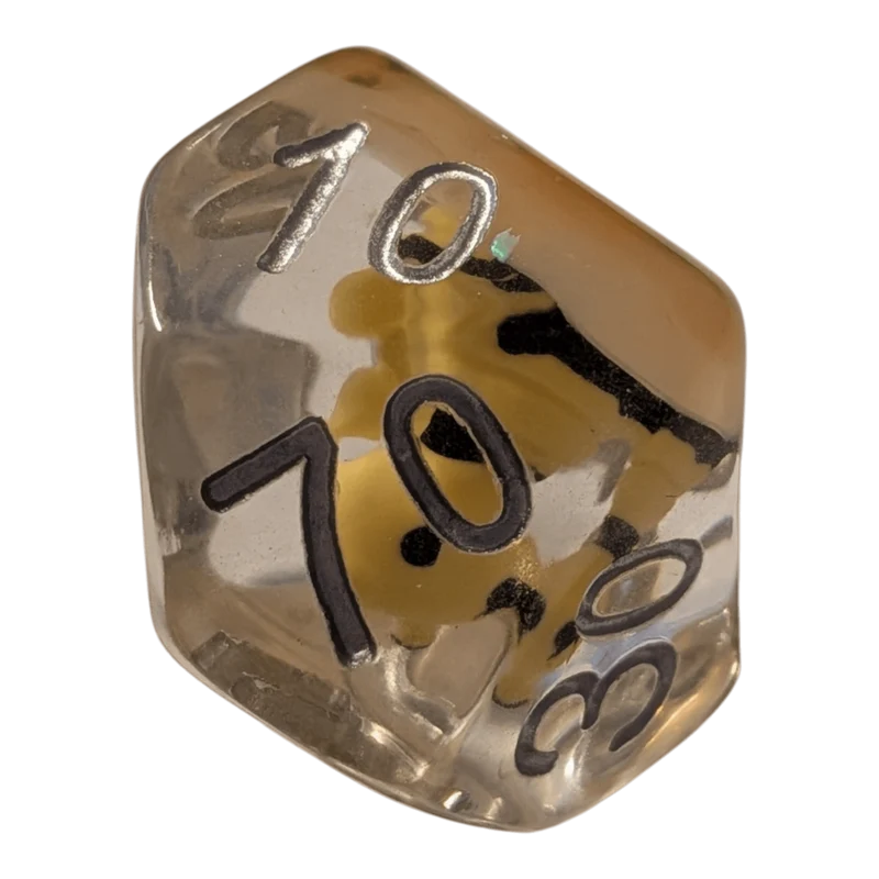 Funkelndes Bienen Würfelset – Bee Dice Transparent (7er Set)