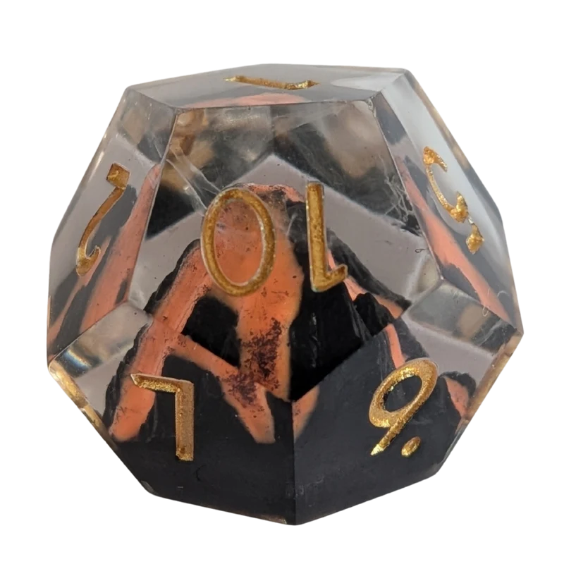 Lava-Würfel / Vulkan-Set 7er Set (18mm)