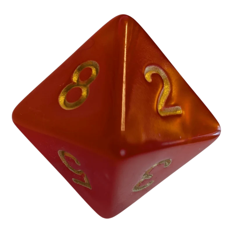 Perlmutt W8 in rot/gold