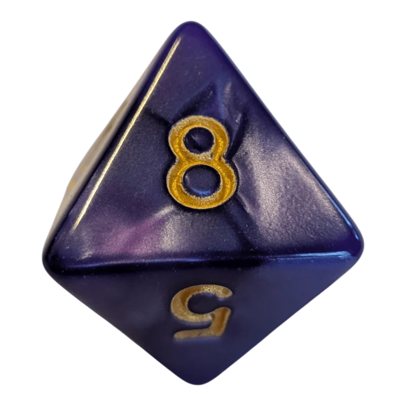 Perlmutt W8 in lila/gold