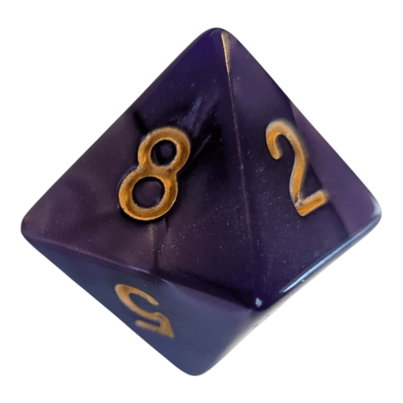 Perlmutt W8 in lila/gold