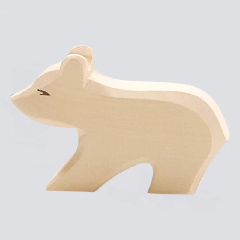 Ostheimer Holzfigur Eisbär klein Hals kurz