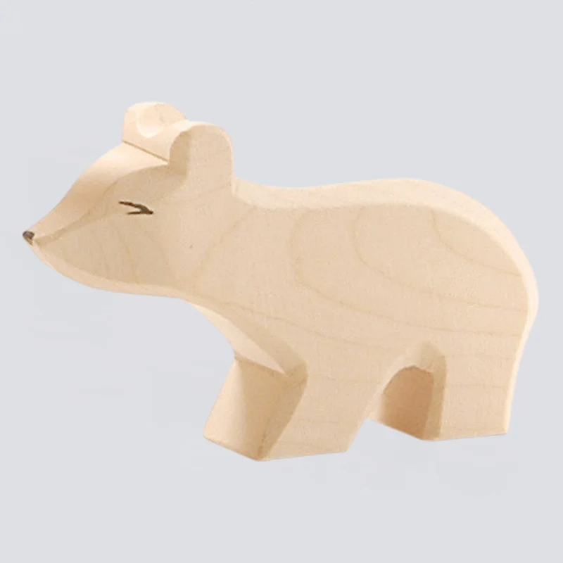 Ostheimer Holzfigur Eisbär klein Hals lang