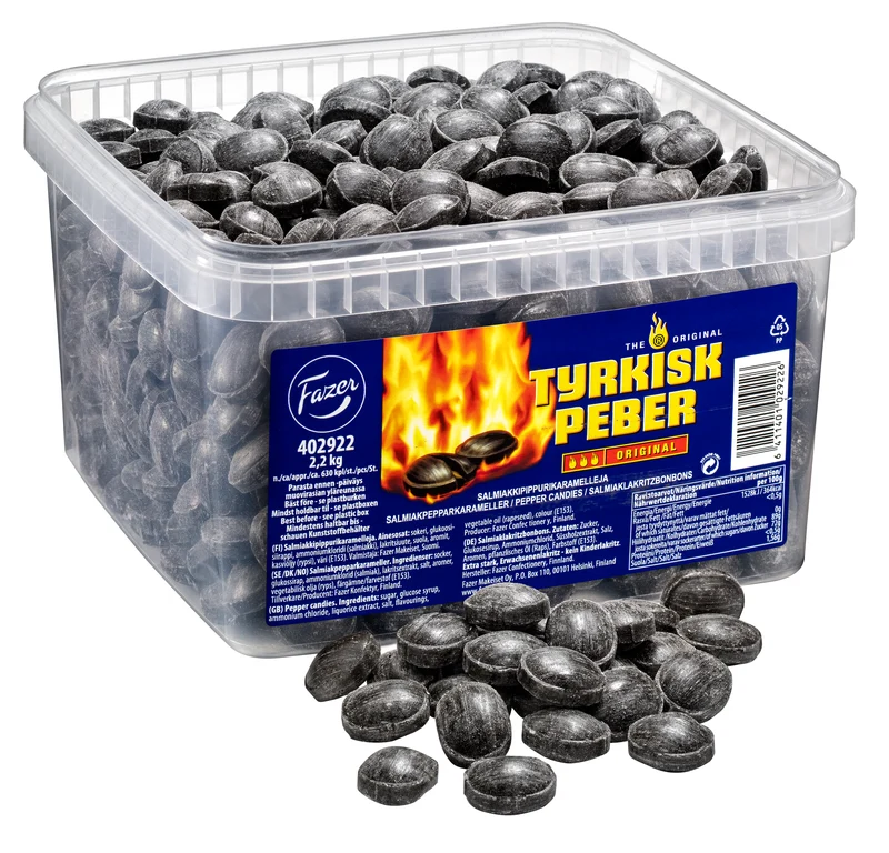Fazer Tyrkisk Peber Original salmiakki irtokarkki 2.2kg