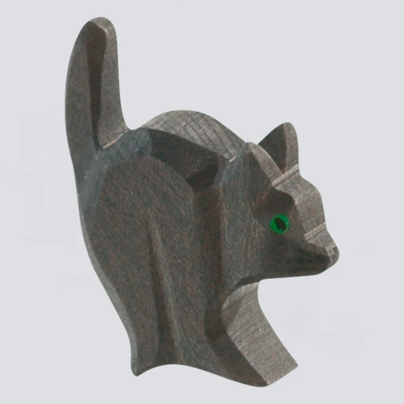 Ostheimer Holzfigur Katze für Hexe