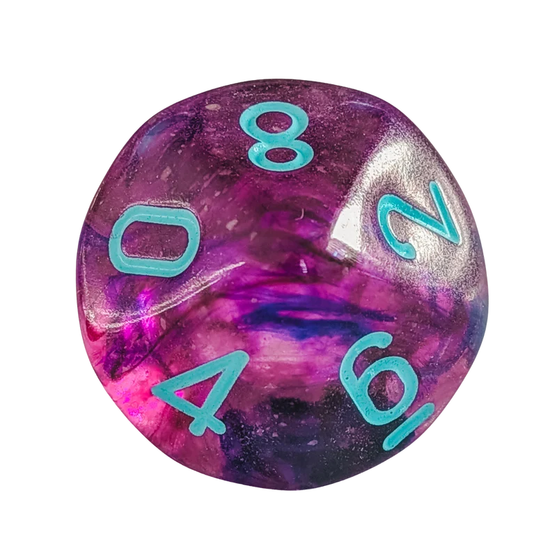 Chessex Mega‑Hedral - Nebula Nocturnal/turquoise Dice Set (20mm)