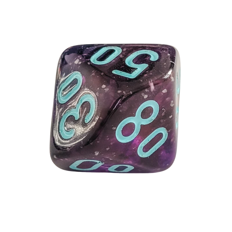 Chessex Mega‑Hedral - Nebula Nocturnal/turquoise Dice Set (20mm)