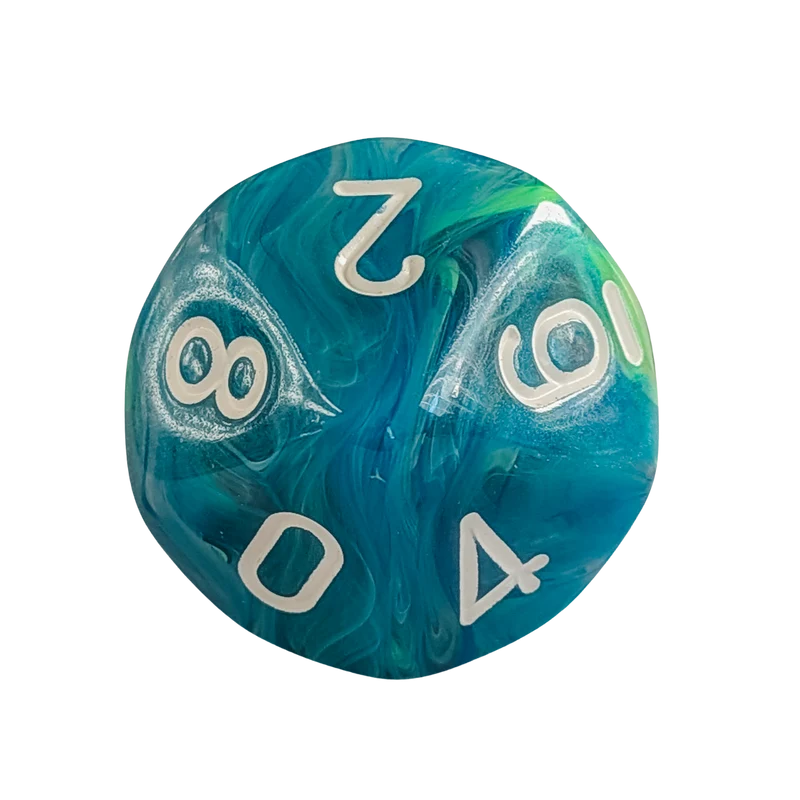 Chessex Mega‑Hedral - Festive Waterlily/white Dice Set (20mm)