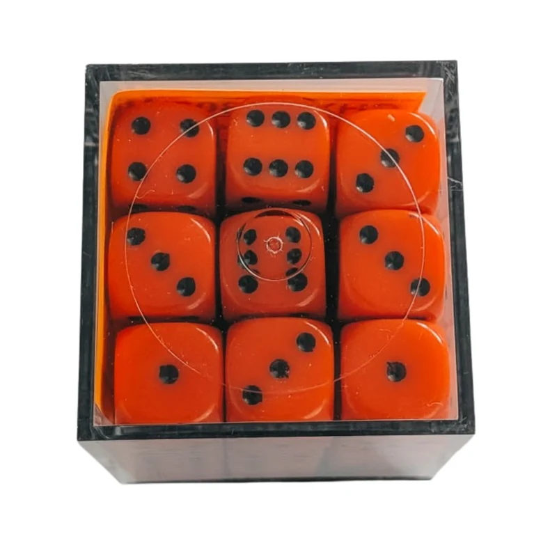 Chessex Chessex Opaque Orange/black W6 12mm Set