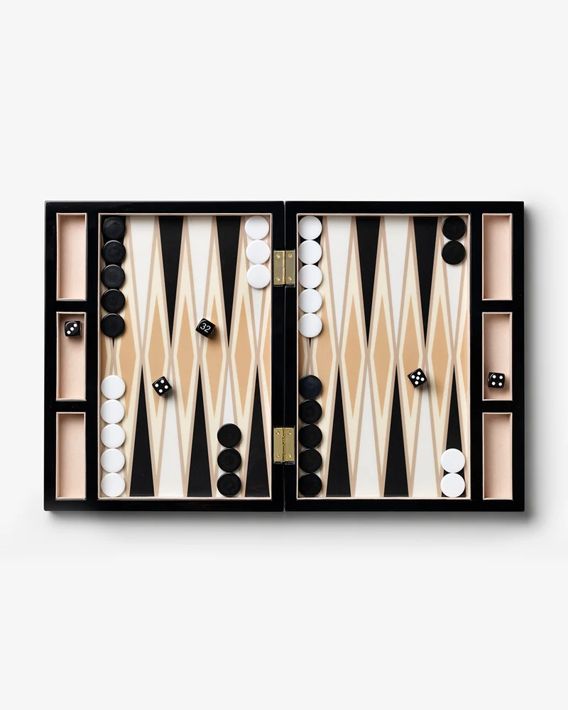 Lacquered Backgammon, Black