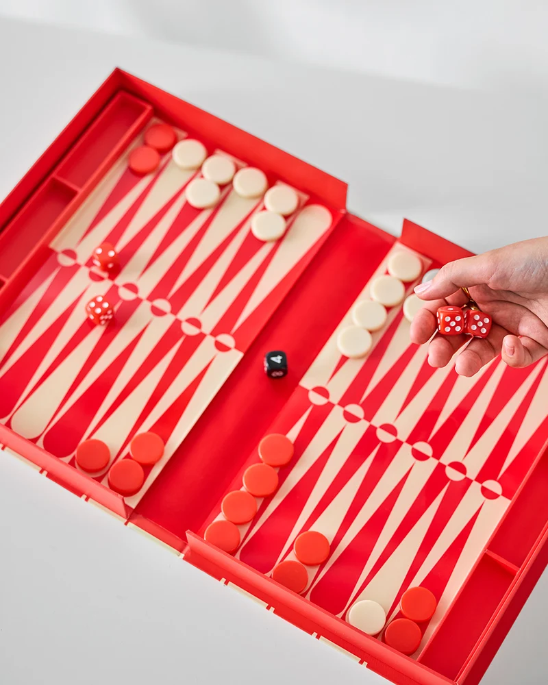 Art of Backgammon, Red/Cream