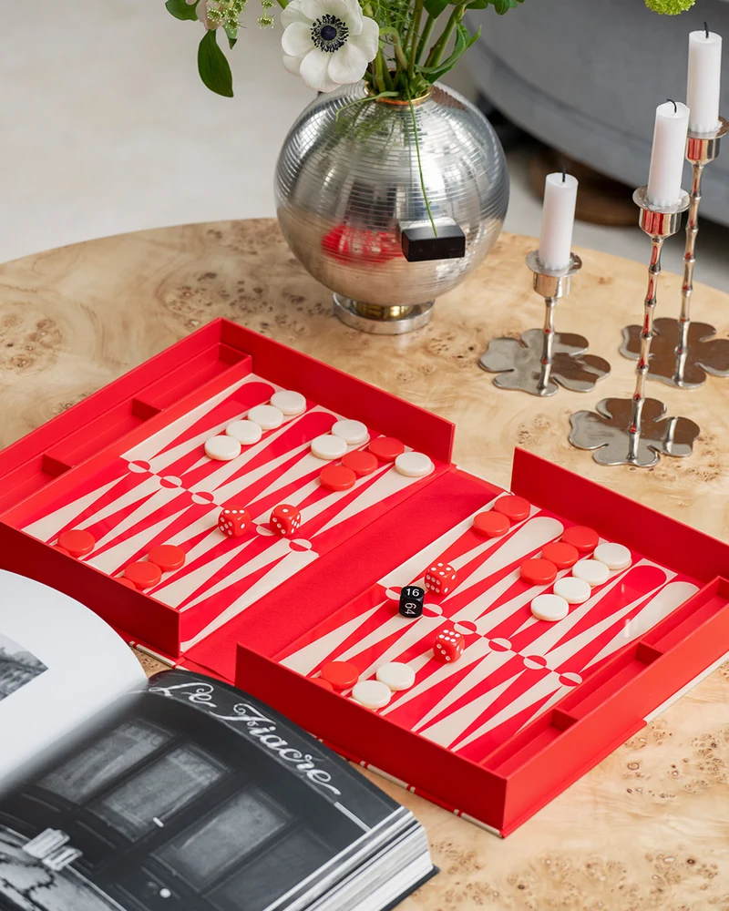 Art of Backgammon, Red/Cream