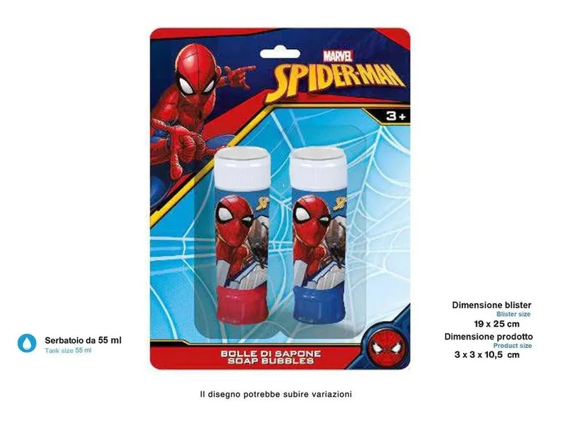 Seifenblasenaufblasgerät Spiderman 2pcs